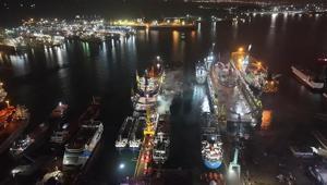 Tuzlada kuru yük gemisinde yangın: Çok sayıda ekip sevk edildi