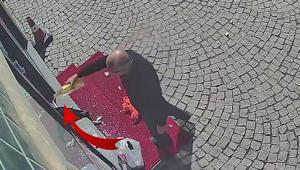 Erzurum’da bir eczacıdan kundaklama girişimi Eczanenin camını kırıp yağ döktü: O anlar kamerada