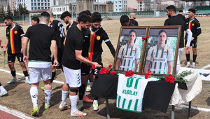 Öldürülen futbolcu Kubilay Kaan Kundakçı, Kars 36 Sporun maçında anıldı