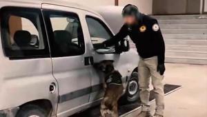 Narkotik köpeği yine yanılmadı Direksiyon aksamından uyuşturucu çıktı