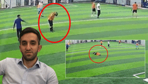 Halı sahada kahreden ölüm Bir anda duraksadı, başını tuttu, yere yığıldı