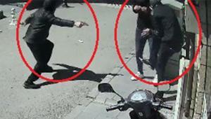 Sokak ortasında kurşun yağmuru Silahlı saldırıya bardakla karşılık verdi