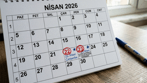 GERİ SAYIM BAŞLADI 📌 22 ve 23 Nisan bu sene hangi günlere denk geliyor 22 Nisan yarım gün mü, 23 Nisan tam gün resmi tatil mi
