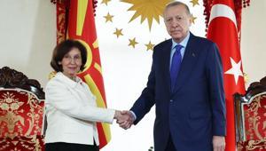 Cumhurbaşkanı Erdoğan Kuzey Makedonya Cumhurbaşkanı Gordana Siljanovska-Davkova ile görüştü