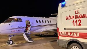 Ambulans uçak 18 günlük bebek için havalandı
