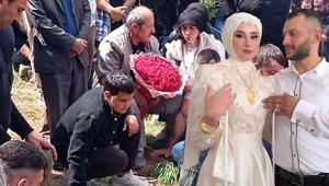 Gelin ve damat düğün günü hayatını kaybetti Mezarlıkta kahreden detay