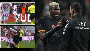 Samsunspor-Galatasaray maçında Günay Güvenç kararı Trio hakemlerini görüş ayrılığına düşürdü Faul yapıldı, kırmızı yanlış