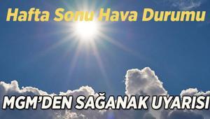 Hafta sonu hava nasıl olacak Meteorolojiden hafta sonu için sağanak uyarısı Yağmur yağacak mı Sıcaklıklar yükselecek