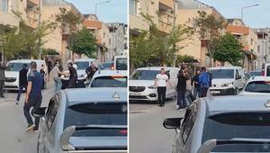 Bursada trafikte kan donduran görüntüler Döner bıçağını çekip dehşet saçtı
