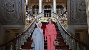 Emine Erdoğan, Belçika Kraliçesi Mathildeyle bir araya geldi