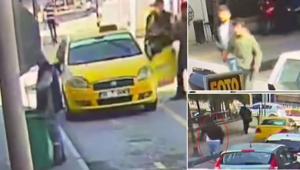 Taksisini gasp etmeye kalkışan kişiyi peşinden koşup yakaladı