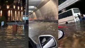 Metro istasyonlarını ve caddeleri su bastı Özbekistanın başkenti felç oldu