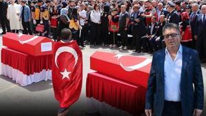 Şehit cenazesinde yürek yakan ölüm Türk bayrağını üstüne sarıp konuştu, dakikalar sonra yere yığıldı