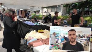 Düzcede bayram öncesi alışverişe şarkılı pazarlama Semt pazarında kendi besteleriyle satış yapıyor