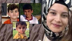 Adıyamanda kazada ölen anne ile 3 çocuğuna acı veda