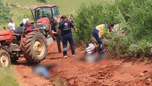 Dinardaki traktör kazasında kahreden son Baba ile oğlu öldü