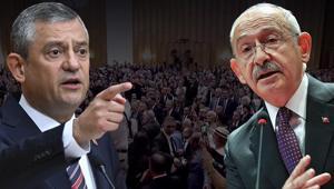 Özgür Özel kürsüde CHP grup toplantısında Hain Kemal sesleri