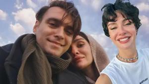 Mutlulukları gözlerinden okundu Birce Akalay ve sevgilisi Hakan Kurtaştan romantik kare