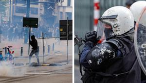 Avrupanın göbeğinde protestocular ile polis arasında çatışma Belçikada sokaklar karıştı