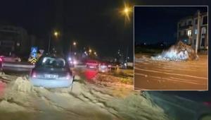 Aniden bastıran sağanak felaketi getirdi Konyada yollar göle döndü, mahsur kalanları AFAD kurtardı
