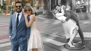 Hasan Can Kaya ve Duygu Karabaş New Yorktaki Türkevinde evlendi