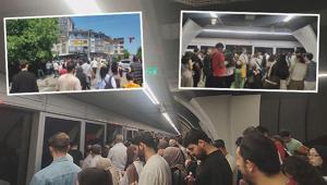 M7 Yıldız-Mahmutbey metro hattında teknik arıza Seferler aksadı, yolcular otobüslerle tahliye edildi