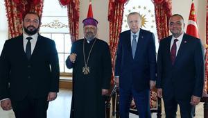 Cumhurbaşkanı Erdoğan, Türkiye Ermenileri Patriği Sahak Maşalyanı kabul etti