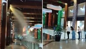 AVMde bir garip olay Fıskiyeler açıldı, ortalık göle döndü