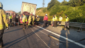Son dakika Kuzey Marmara Otoyolunda feci kaza: 1i bebek 3 kişi hayatını kaybetti
