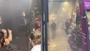 Kapalıçarşıda trafoda yangın Çok sayıda ekip sevk edildi