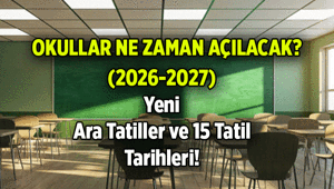 MEB YENİ RESMİ TARİHLERİ AÇIKLADI 🔔 Okullar ne zaman açılacak, ara tatil kalkacak mı 2026-2027 Eğitim yılı ne zaman başlayacak İlkokul, ortaokul, liselerin ara tatili, 15 tatili, yaz tatili ne zaman