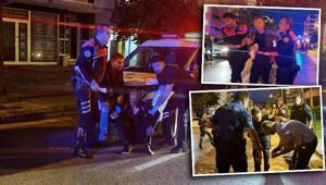 Kızını rahatsız eden gencin kulağını kesip boğazına bıçak dayadı Polisin çıplak elle müdahalesi büyük faciayı önledi