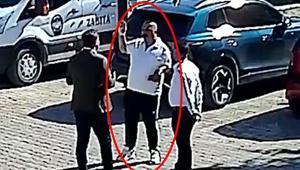 Dinar Belediyesi önünde hareketli dakikalar Başkanın aracının yanında kesici aletle beklerken yakalandı