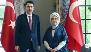 Emine Erdoğan, Çevre, Şehircilik ve İklim Değişikliği Bakanı Kurum ile görüştü