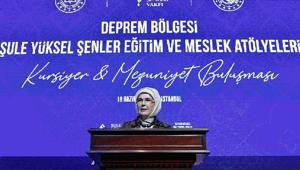 Emine Erdoğan, Şule Yüksel Şenler Vakfının ‘Deprem Bölgesi Kursiyer ve Mezuniyet Buluşması’na katıldı