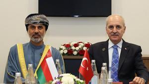 TBMM Başkanı Kurtulmuş Umman Şura Meclisi Başkanı Al Maawali ile bir araya geldi