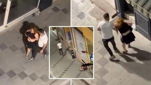 Kolundan tutup zorla götürmek istedi Silivride eski eş kabusu kamerada: Beni öldürecek, yardım edin