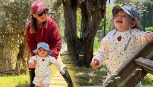 Gizem Karaca ve kızı Leyla Yazdan eğlenceli paylaşım Ne çekiyon habiye