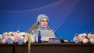 Emine Erdoğanın NATO marjında buluşturduğu lider eşleri Çocuklar, Teknoloji ve Güvenlik konusunu ele aldı