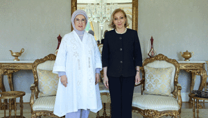Emine Erdoğan, Lübnan Başbakanının eşi Sahar Selam ile görüştü