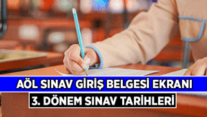 MEB ERİŞİME AÇTI 🔔 AÖL sınav giriş belgesi nasıl alınır 2026/3. Dönem Açık lise sınavları ne zaman