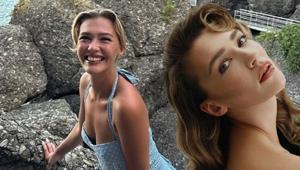Melisa Döngelin Rize tatili Şelaleden atladı, horon tepti