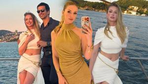 Boğazda romantik anlar Yasemin Kay Allen ve eşinden aşk dolu poz