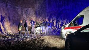 Boluda feci kaza Kontrolden çıkan cip, şarampole yuvarlandı