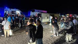 Kırıkkalede yolcu otobüsü şarampole devrildi: 29 yaralı