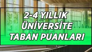 YKS ÜNİVERSİTE 2-4 YILLIK ÜNİVERSİTE TABAN PUANLARI | Önlisans-Lisans Üniversite taban puanları, kontenjanlar ve başarı sıralamaları...