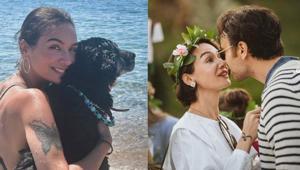 Aşk dolu tatil Birce Akalay ile Hakan Kurtaşın romantik karelerine beğeni yağdı