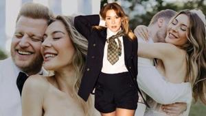 Sahilde romantik anlar Ege Kökenli eşine aşkını ilan etti