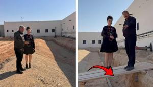 Filistinlilerin tutulduğu hapishanede hendekler görüntülendi