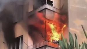Gaziantepte yangın faciası Yaşlı kadın yanarak can verdi